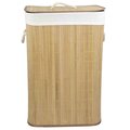 Home Basics Home Basics Rectangular Bamboo Hamper, Natural ZOR96238